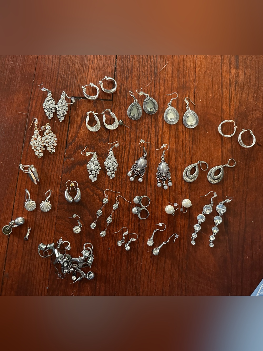 Found Another Bag Multiples Silver-Tone Women's Earrings Assortment